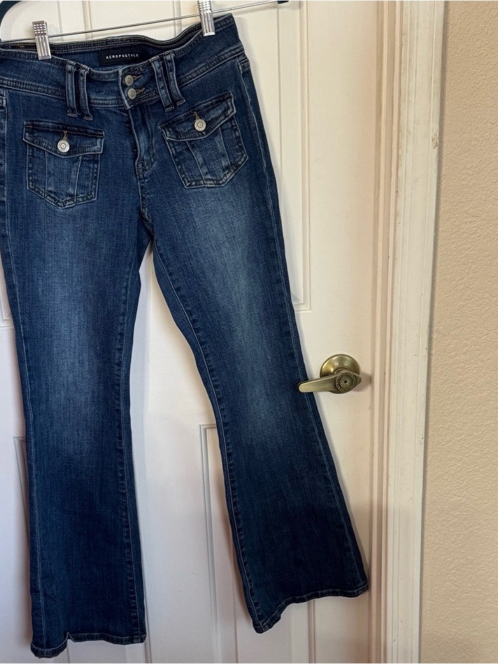 Aeropostale Women's Dark Wash Flared Jeans